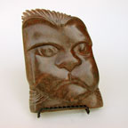 Lion Cub bas relief - Brazilian Soapstone